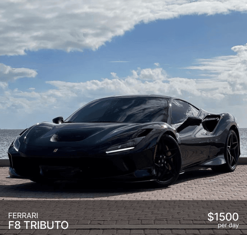 Ferrari F8 Tributo ($1500/day)